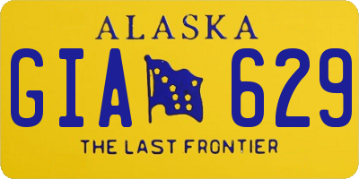 AK license plate GIA629