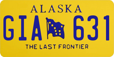 AK license plate GIA631