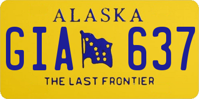 AK license plate GIA637