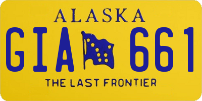 AK license plate GIA661