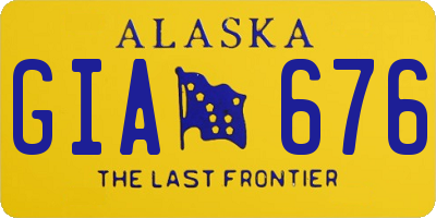 AK license plate GIA676