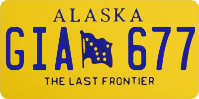 AK license plate GIA677