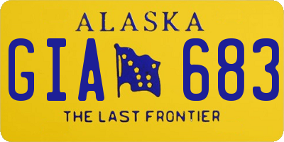 AK license plate GIA683
