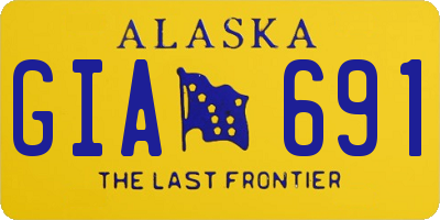 AK license plate GIA691