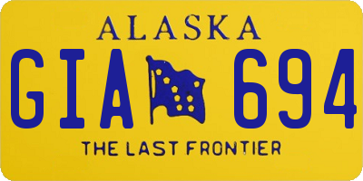 AK license plate GIA694