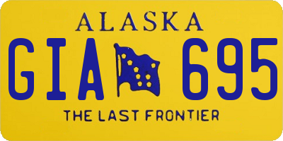 AK license plate GIA695