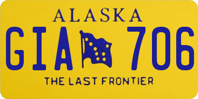 AK license plate GIA706