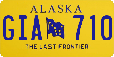 AK license plate GIA710