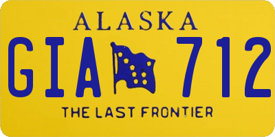 AK license plate GIA712