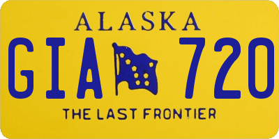 AK license plate GIA720