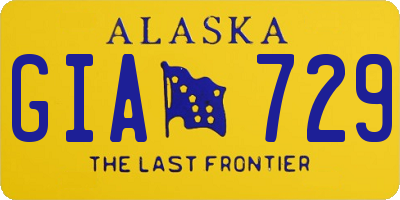 AK license plate GIA729