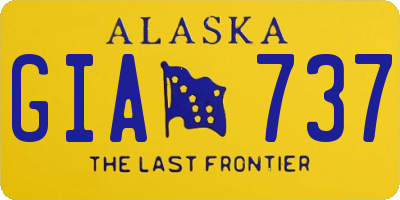 AK license plate GIA737