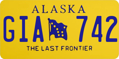 AK license plate GIA742