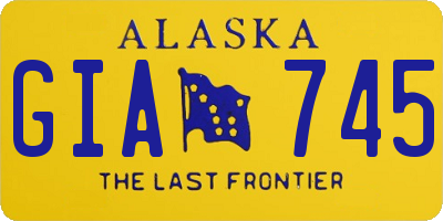 AK license plate GIA745