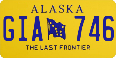 AK license plate GIA746