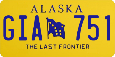 AK license plate GIA751