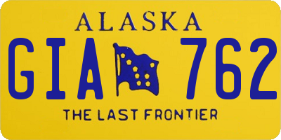 AK license plate GIA762
