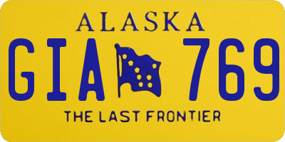 AK license plate GIA769