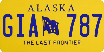 AK license plate GIA787