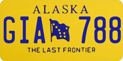 AK license plate GIA788