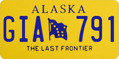 AK license plate GIA791