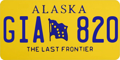 AK license plate GIA820