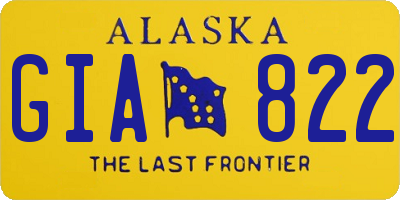 AK license plate GIA822
