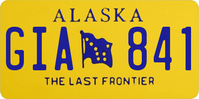 AK license plate GIA841