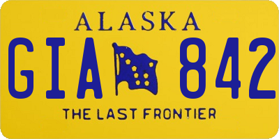 AK license plate GIA842