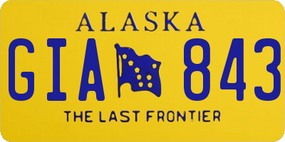 AK license plate GIA843