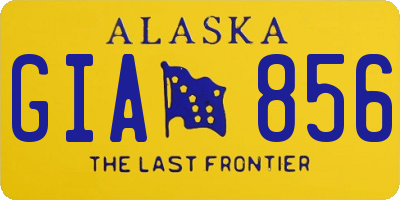 AK license plate GIA856