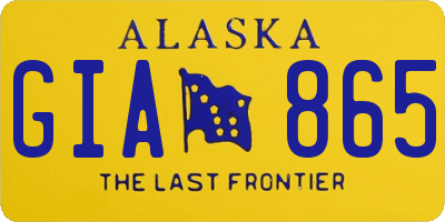 AK license plate GIA865