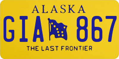 AK license plate GIA867