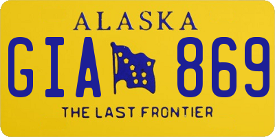 AK license plate GIA869