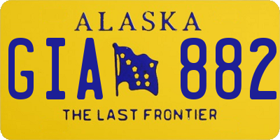 AK license plate GIA882