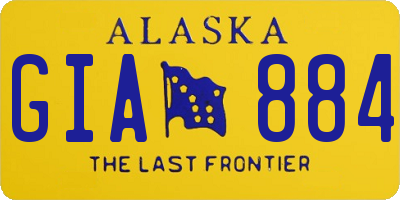 AK license plate GIA884