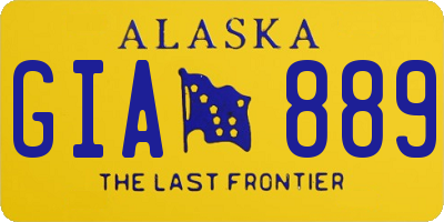 AK license plate GIA889