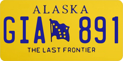 AK license plate GIA891