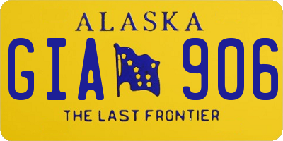 AK license plate GIA906
