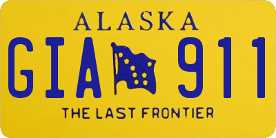 AK license plate GIA911