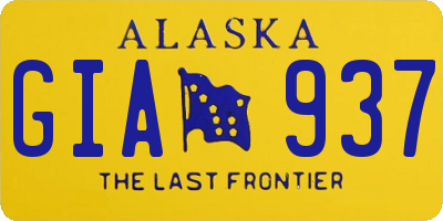 AK license plate GIA937