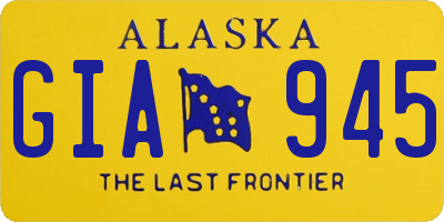 AK license plate GIA945