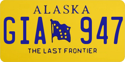 AK license plate GIA947