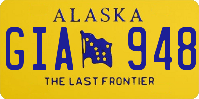 AK license plate GIA948