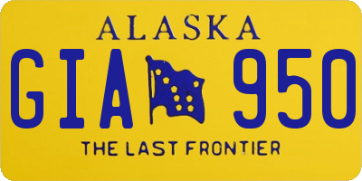 AK license plate GIA950