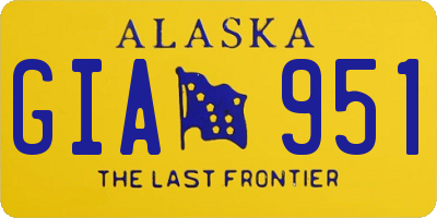 AK license plate GIA951