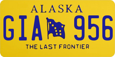 AK license plate GIA956