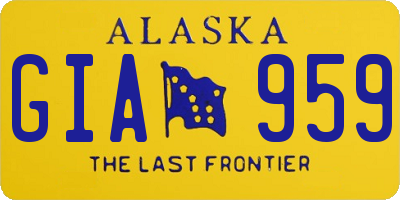 AK license plate GIA959