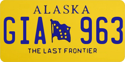 AK license plate GIA963