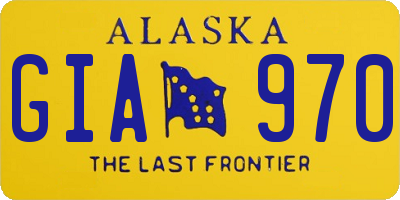 AK license plate GIA970